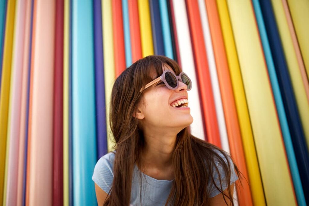 colorful smile sunglasses