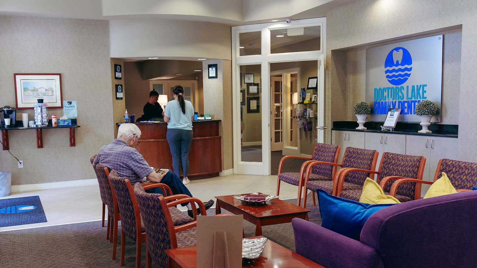 interior of dental practice welcoming environment for patients
